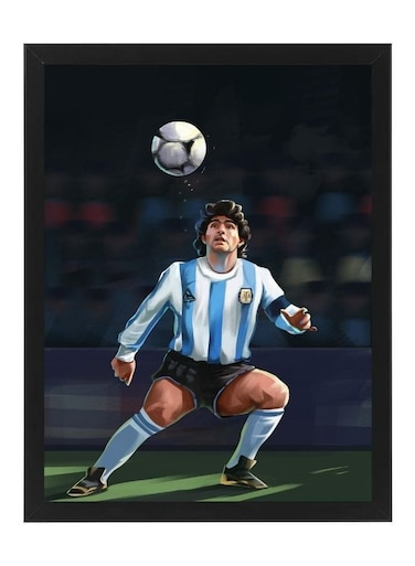 Wallpaper Wall Art Poster Frame Football Player Diego Maradona 21X30 cm