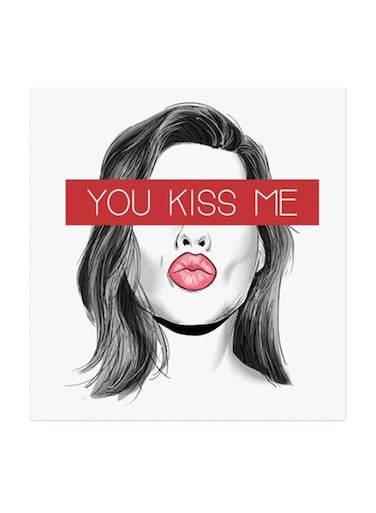 You K**s me MDF Wall Art Multicolour 30x30cm