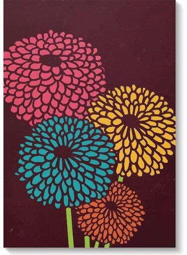 Flowers Wall Art Multicolour 40x60cm