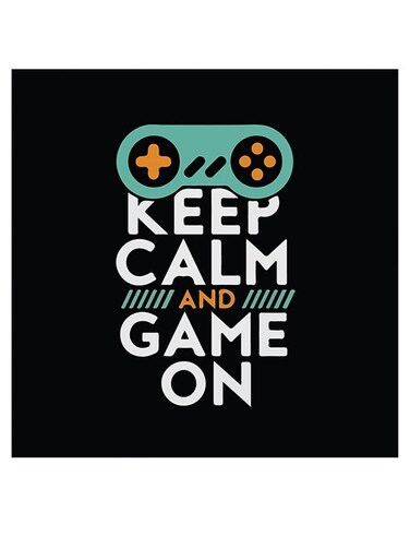 Games Lovers Themed Wall Art Black/White/Green 30x30cm
