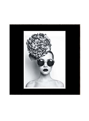 Human Themed Wall Art Black/White 30x30centimeter