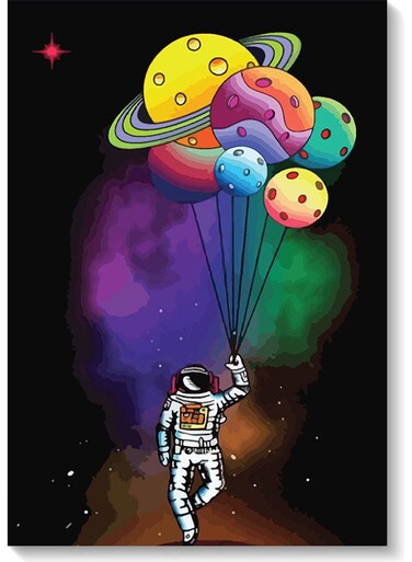 Astronaut Wall Art Multicolour 40x60cm