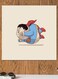 Superman Printed Wall Art Beige/Blue/Red 30x30cm