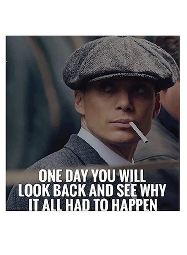 Thomas Shelby Printed Wall Art Grey/Beige/White 30x30cm