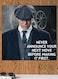 Thomas Shelby Printed Wall Art Grey/Blue/White 30x30cm