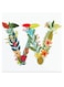 Alphabet W Themed Wall Art Red/Blue/Yellow 30x30cm