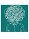 Printed MDF Wall Art Blue/White 30x30cm