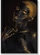 Decorative Printed Wall Art Black/Yellow 40x60cm