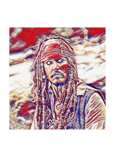 Johnny Depp MDF Wall Art Multicolour 30x30cm