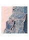Modern MDF Wall Art Blue/Pink/Grey 30x30cm