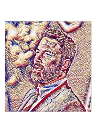 Ben Affleck MDF Wall Art Multicolour