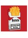 French Fries Themed Wall Art Red/White/Yellow 30x30cm