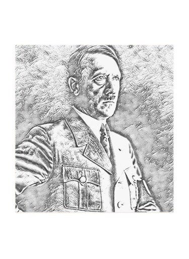 Adolf Hitler MDF Wall Art Multicolour 30x30cm