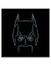Batman Mask Themed Wall Art Black/Blue 30x30cm