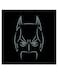 Batman Mask Themed Wall Art Black/Blue 30x30cm