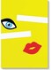 Facial Features Wall Art Multicolour 40x60cm