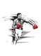 Clay Boxing Player MDF Wall Art Multicolour 30 X 30cm