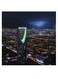 Riyadh City Themed Wall Art Blue/Yellow/Green 30x30cm