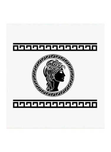 Modern MDF Wall Art Black/White 30 x 5 x 30cm