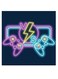 PlayStation Controller By Neon Themed Wall Art Purple/Blue/Yellow 30x30cm