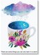 Clouds And Rain Printed Wall Art White/Pink/Blue 40x60cm