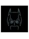 Batman Mask Themed Wall Art Black/Blue 30x30cm