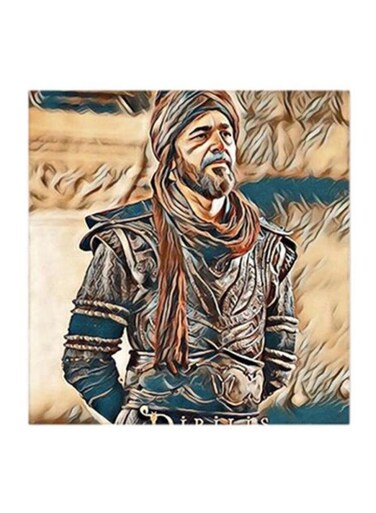 Ertugrul MDF Wall Art Painting Multicolour 30x30centimeter