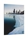 City Side Printed Framed Canvas Wall Art Grey/White 60x80centimeter