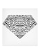 Diamond MDF Wall Art Painting White/Black 30x30centimeter