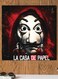 Money Heist Printed Wall Art Red/Black/Grey 30x30cm