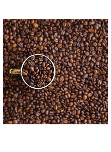 Coffee Lovers Themed Printed MDF Wall Art Brown/Silver 30x30cm