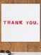 Thank You Themed Wall Art Grey/Red 30x30cm