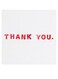 Thank You Themed Wall Art Grey/Red 30x30cm