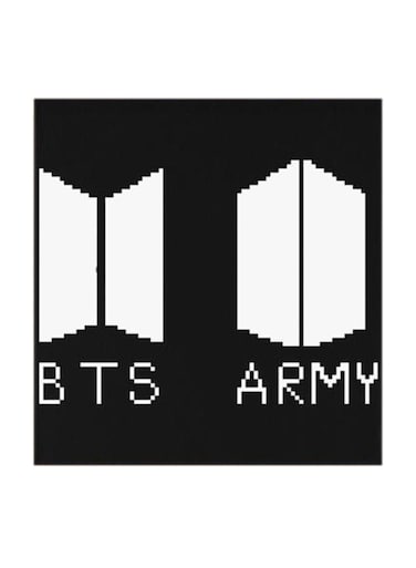 BTS Army Boy Band MDF Wall Art Multicolour 30x30cm