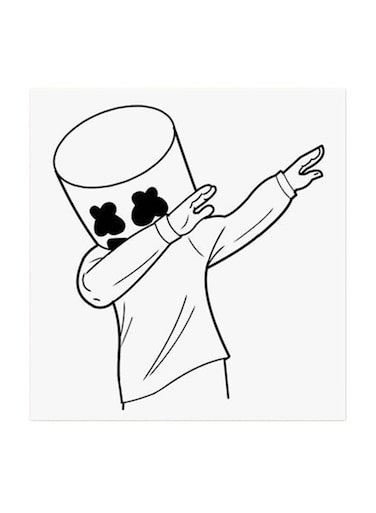 Marshmello MDF Wall Art Multicolour 30x30centimeter