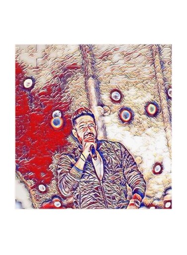 Mohamed Hamaki MDF Wall Art Multicolour 30x30centimeter