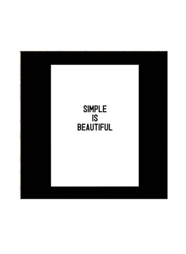 Quote Printed Wall Art Black/White 30x30cm