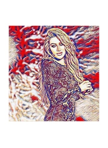 Maya Diab MDF Wall Art Multicolour 30x30centimeter