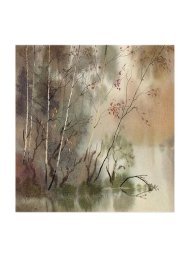 Nature Green Tree MDF Wall Art Multicolour 30x30cm