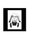 Cartoon Themed Wall Art White/Black 30x30cm
