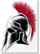 Spartan Mask Wall Art Multicolour 40x60cm