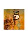 Abstract Calligraphy Mdf Wall Art Multicolour 30x30cm