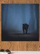 Jaguar Themed Wall Art Blue/Black/Yellow 30x30cm