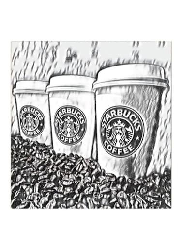 Starbucks Coffee MDF Wall Art Multicolour 30x30centimeter