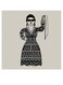 Um Kulthum Themed Wall Art Grey/Black/Yellow 30x30cm
