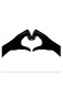 Love&rsquo;s Heart Themed Wall Art White/Black 30x30cm