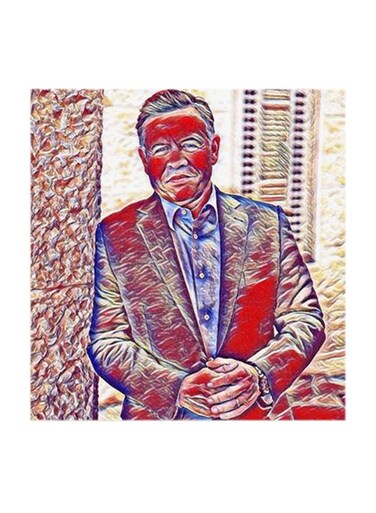 King Abdullah of Jordan MDF Wall Art Multicolour 30x30cm