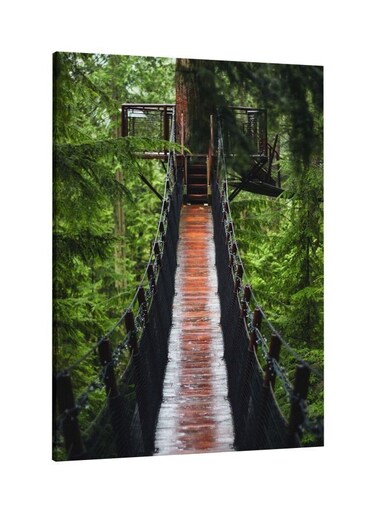 Decorative Printed Framed Canvas Wall Art Green/Brown/Black 60 x 80centimeter