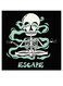 Skeleton Themed Wall Art Black/White/Blue 30x30cm