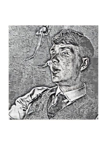 Thomas Shelby Peaky Blinders MDF Wall Art Multicolour 30x30centimeter